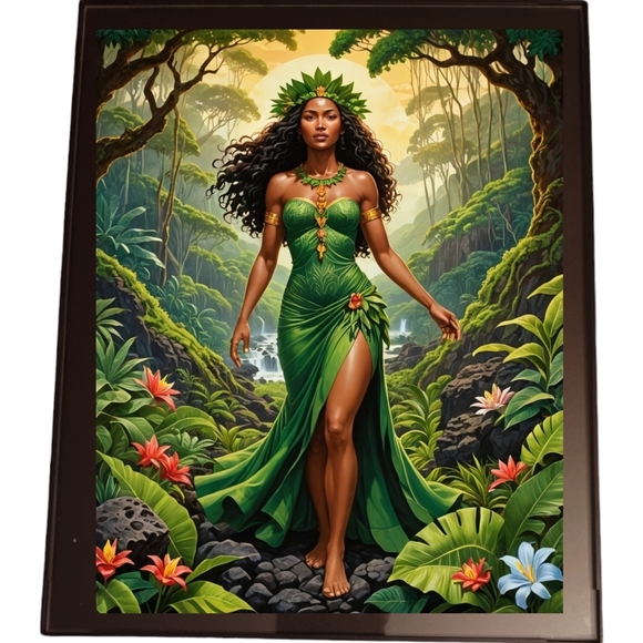 Handmade Other - Hiʻiaka:Goddess of Healing In A Frame 8x10 A.I. Art Print